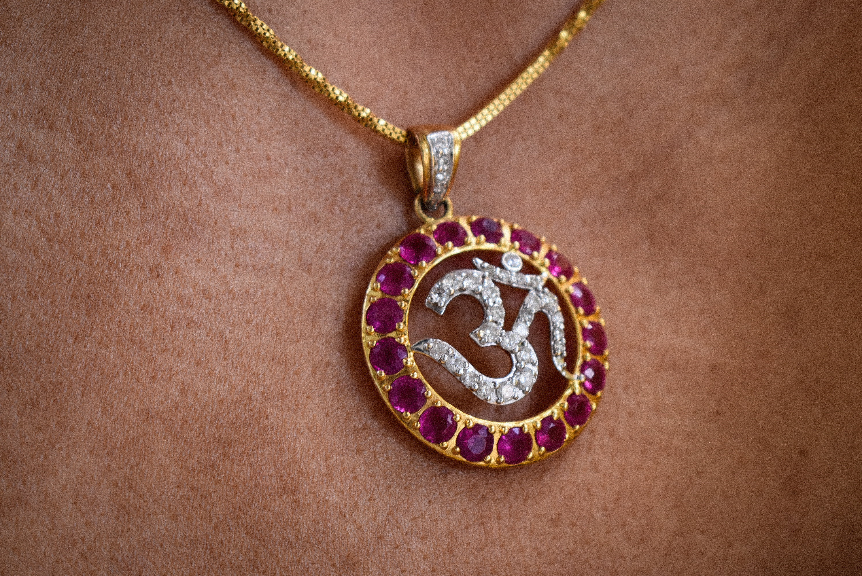 Ruby Om Pendant